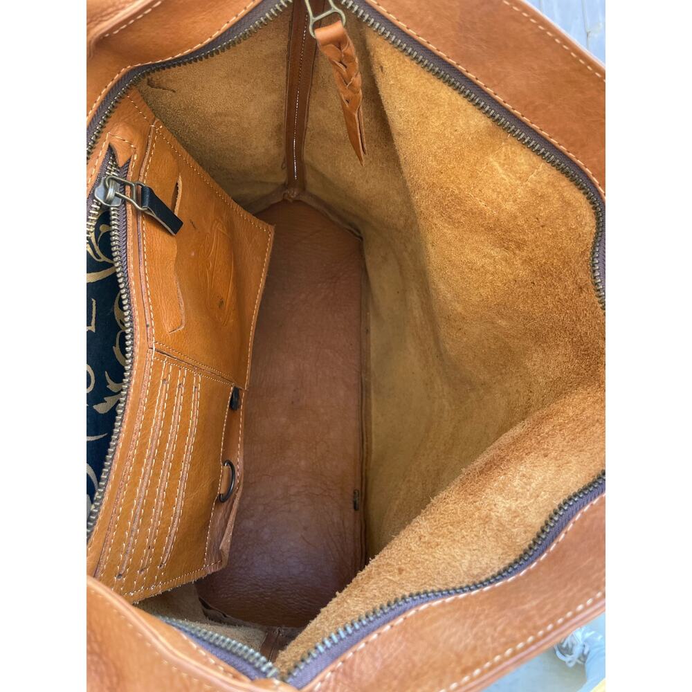 Leaders in Leather all Leather Purse or Bag camel tan - Picture 6 of 10